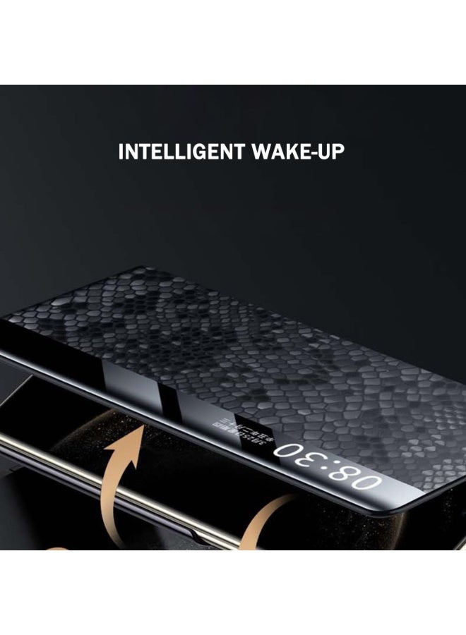 Genuine Leather Case for Huawei Mate X6, Crocodile Texture Phone Cover with Kickstand Smart Hibernation Flip Light Luxury Business Cases - Image 5